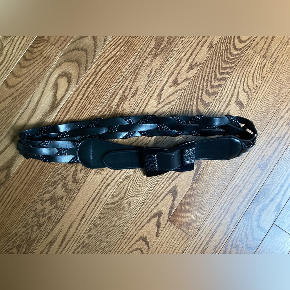 Boho braided belt, black